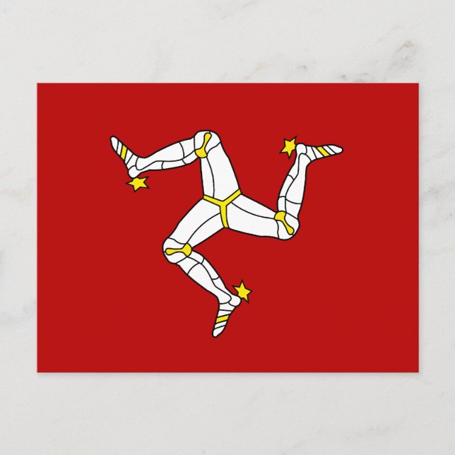 Carte Postale Drapeau De L'Île De Man (Devant)
