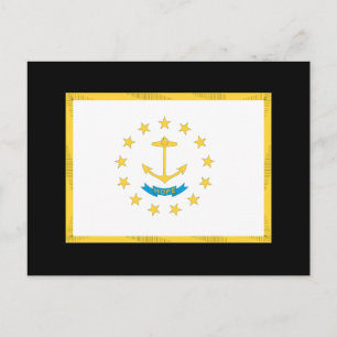 CARTE POSTALE DRAPEAU DE L'ÎLE DE RHODE