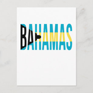Carte Postale Drapeau de l'île de vacances des Bahamas