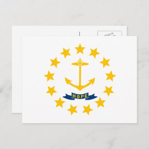 Carte Postale Drapeau de l'île Rhode, drapeau de l'île Rhode
