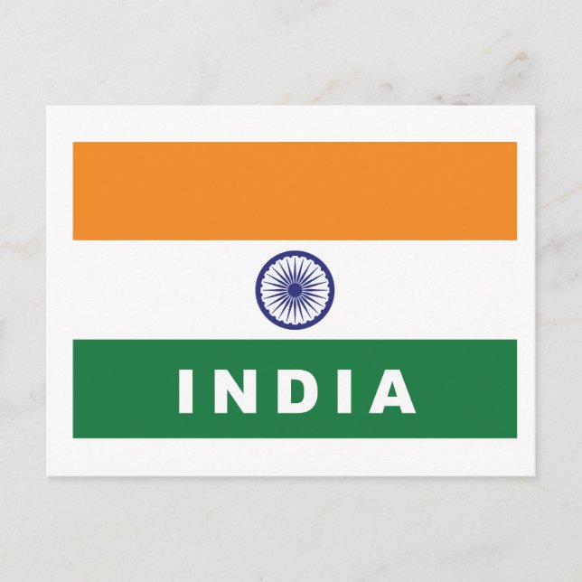 Carte Postale Drapeau de l'Inde (Devant)