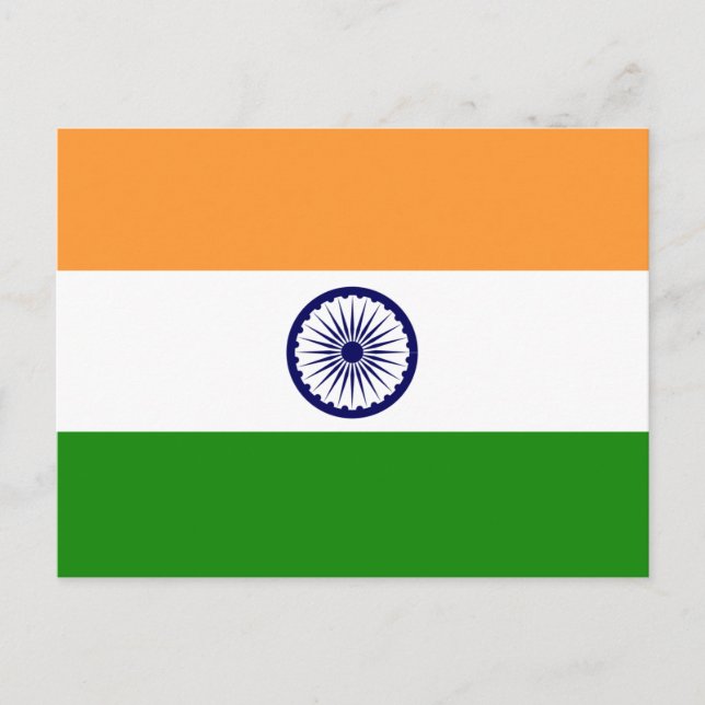 Carte Postale Drapeau de l'Inde (Devant)