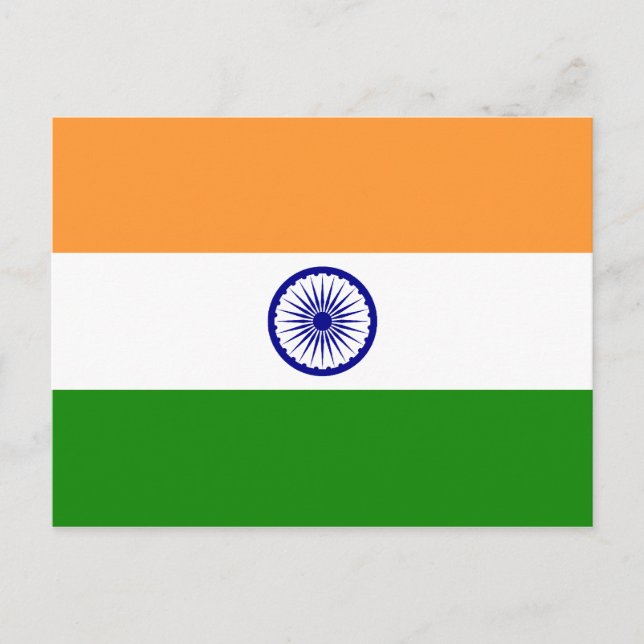 Carte Postale Drapeau de l'Inde (Devant)