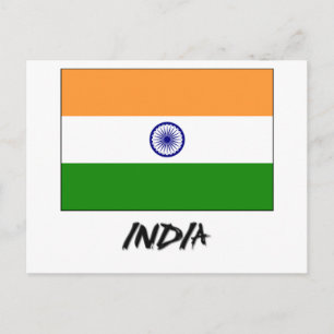 Carte Postale Drapeau de l'Inde