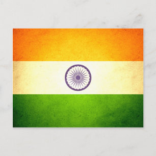 Carte Postale Drapeau de l'Inde embrassé par Sun