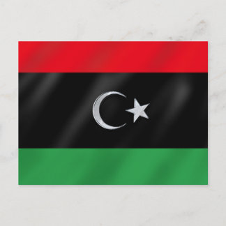 Carte Postale Drapeau de l'Indépendance libyenne - Libérez la Li