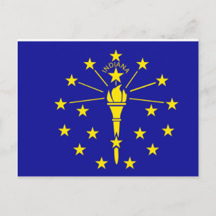 Carte Postale Drapeau de l'Indiana