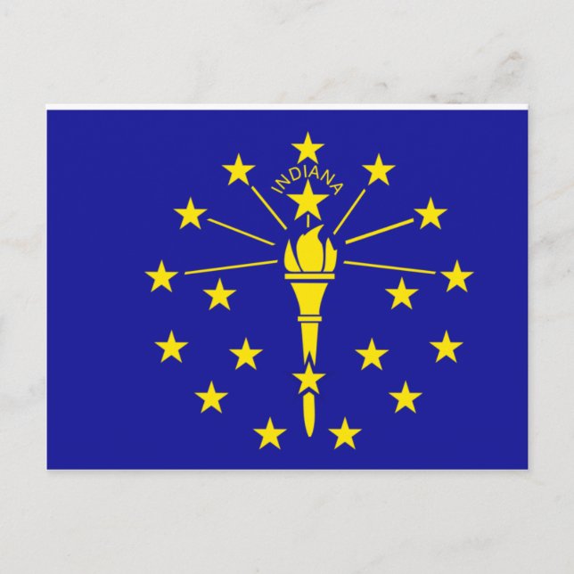 Carte Postale Drapeau de l'Indiana (Devant)