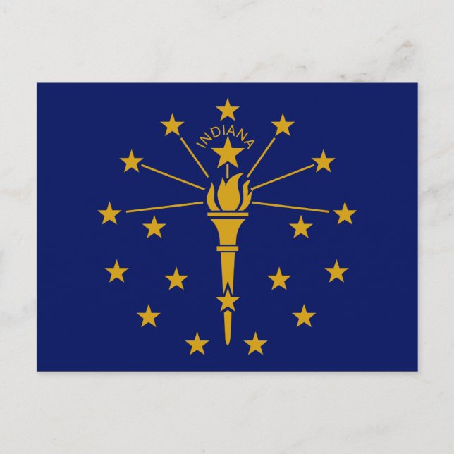 Carte Postale Drapeau de l'Indiana (Devant)