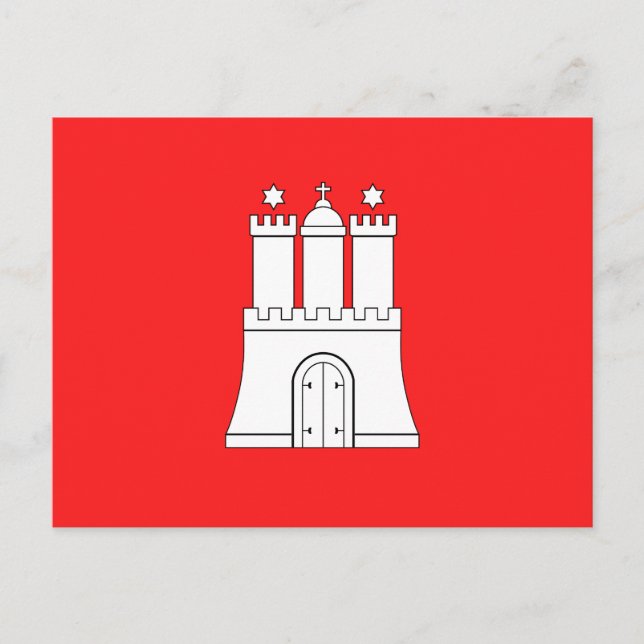 Carte postale Drapeau de l'invitation de Hambourg (Devant)