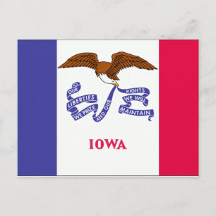 Carte Postale Drapeau de l'Iowa