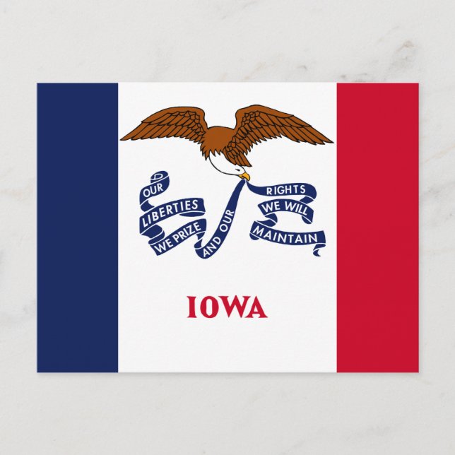 Carte Postale Drapeau de l'Iowa (Devant)