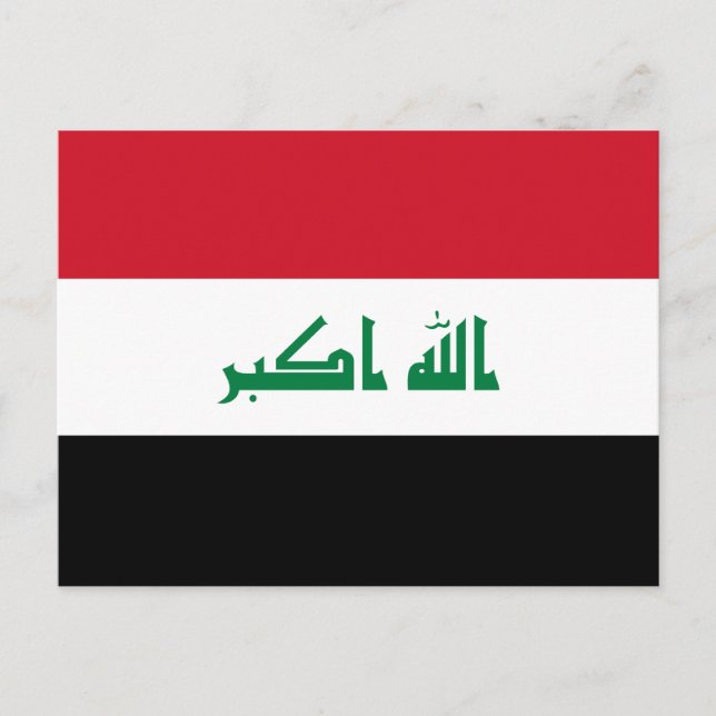 Carte Postale Drapeau de l'Irak (Devant)