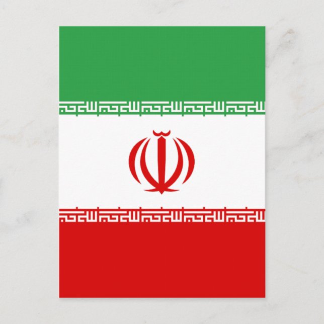 Carte Postale Drapeau de l'Iran (Devant)