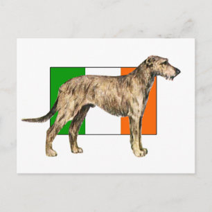 Carte Postale Drapeau de l'Irlande Irish wolfhound Gear