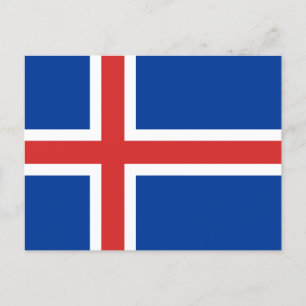 Carte Postale Drapeau de l'Islande