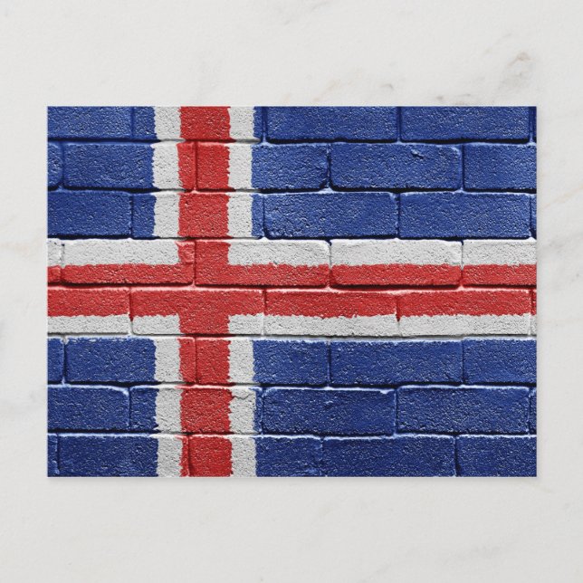 Carte Postale Drapeau de l'Islande (Devant)