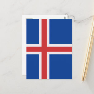 Carte Postale Drapeau de l'Islande