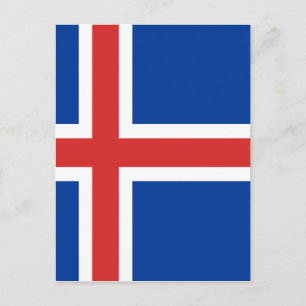 Carte Postale Drapeau de l'Islande