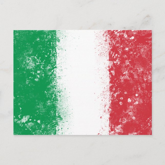 Carte Postale Drapeau de l'Italie (Devant)
