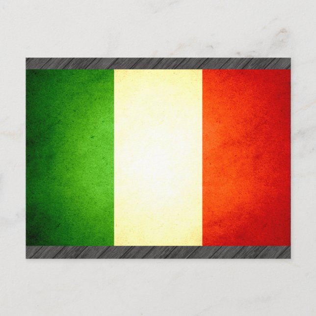 Carte Postale Drapeau de l'Italie baisée par Sun (Devant)