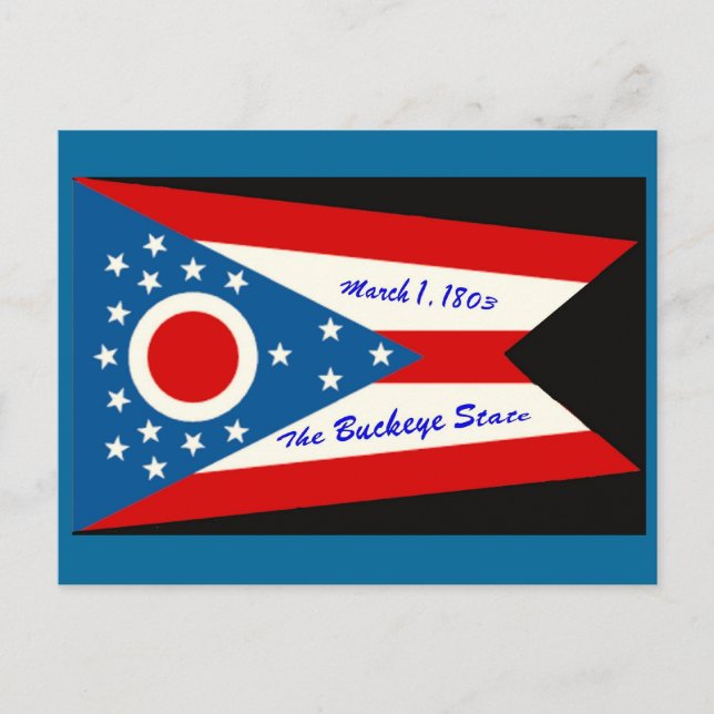 Carte postale Drapeau de l'Ohio (Devant)