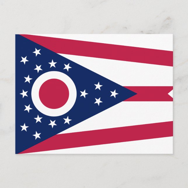 Carte Postale Drapeau de l'Ohio (Devant)