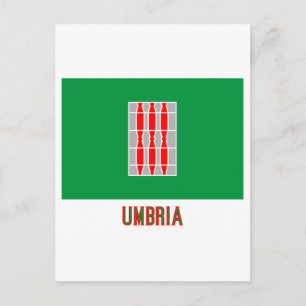 Carte Postale Drapeau de l'Ombrie avec nom