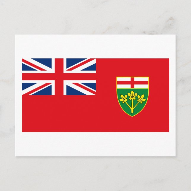 Carte postale drapeau de l'Ontario (Devant)