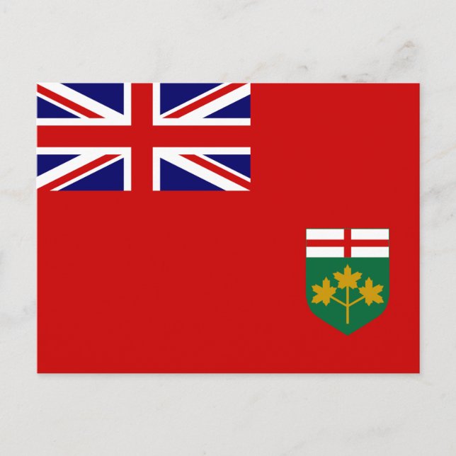 Carte Postale Drapeau de l'Ontario (Devant)