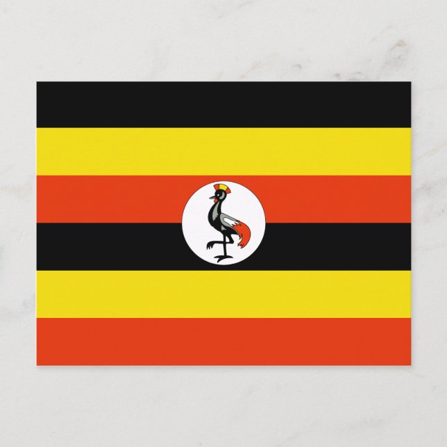 Carte postale drapeau de l'Ouganda (Devant)