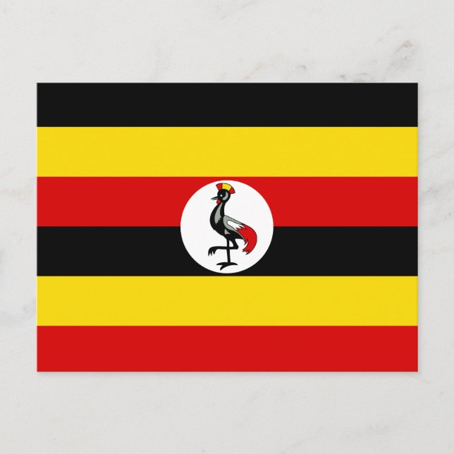Carte Postale Drapeau de l'Ouganda (Devant)