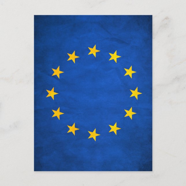 Carte Postale Drapeau de l'Union européenne, Drapeau de l'UE, Dr (Devant)