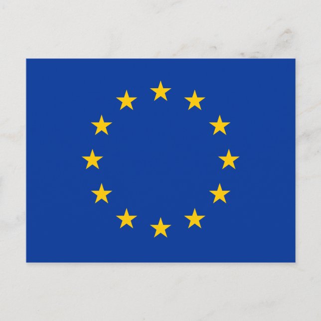 Carte Postale Drapeau de l'Union européenne UE (Devant)