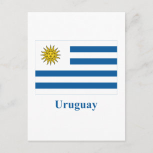 Carte Postale Drapeau de l'Uruguay avec nom