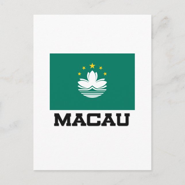 Carte Postale Drapeau de Macao (Devant)