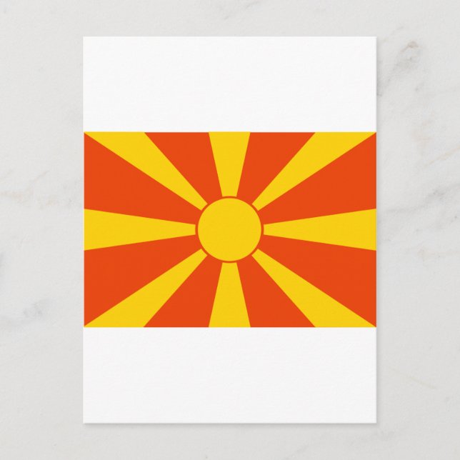Carte Postale Drapeau de Macédoine (Devant)