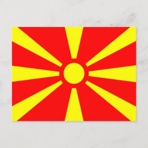Carte Postale Drapeau de Macédoine