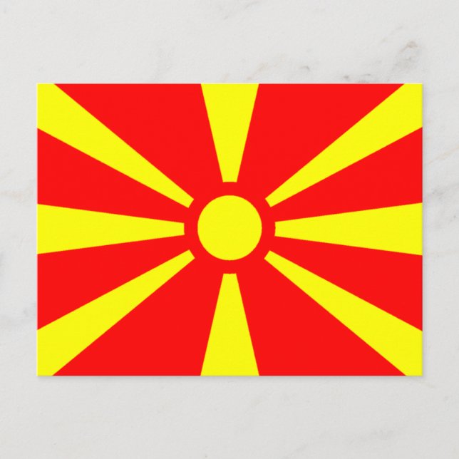 Carte Postale Drapeau de Macédoine (Devant)