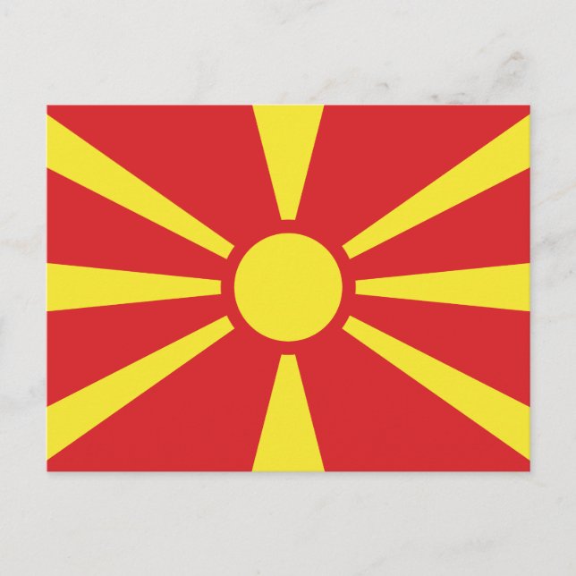 Carte Postale Drapeau de Macédoine du Nord (Devant)