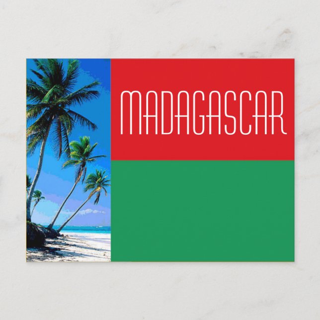 Carte Postale Drapeau de Madagascar (Devant)