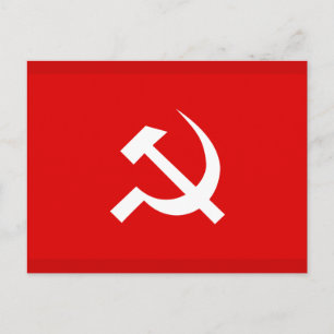 Carte Postale Drapeau de marteau et faucille de l'URSS russe