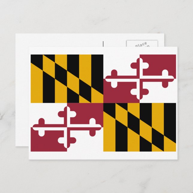 Carte Postale Drapeau de Maryland (Devant / Derrière)