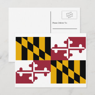 Carte Postale Drapeau de Maryland