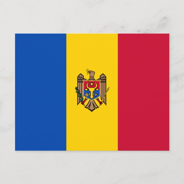 Carte Postale Drapeau de Moldavie (Devant)