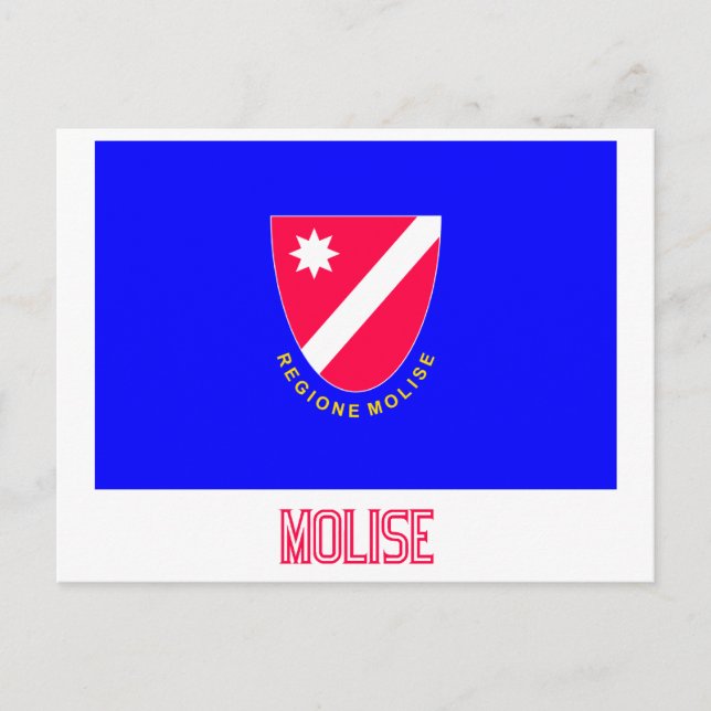 Carte Postale Drapeau de Molise avec nom (Devant)