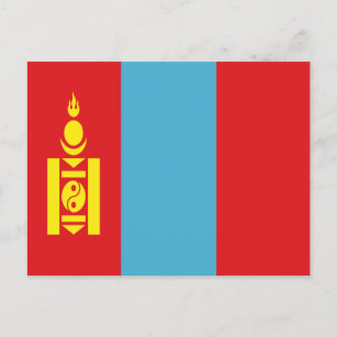 Carte Postale Drapeau de Mongolie