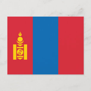 Carte Postale Drapeau de Mongolie