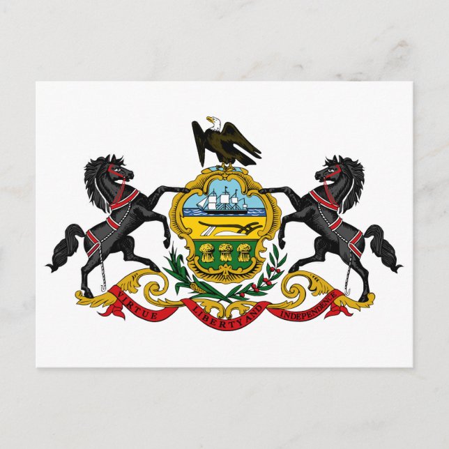 Carte Postale drapeau de Pennsylvanie (Devant)