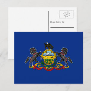 Carte Postale Drapeau de Pennsylvanie, Drapeau de Pennsylvanie